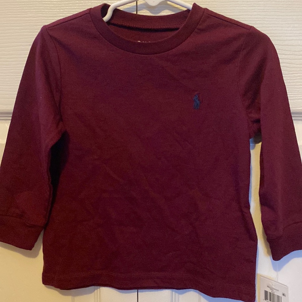 Ralph Lauren Cotton Jersey Long-Sleeve Tee Maroon